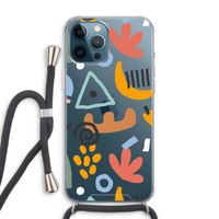 Abstract: iPhone 12 Pro Max Transparant Hoesje met koord
