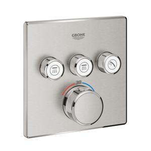 Grohe Grohtherm SmartControl Inbouwthermostaat - 4 knoppen - vierkant - supersteel 29126DC0