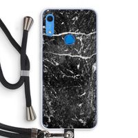 Zwart marmer: Huawei Y6s Transparant Hoesje met koord