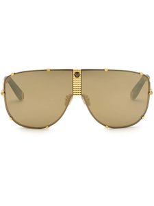 Philipp Plein lunettes de soleil à monture oversize - Or