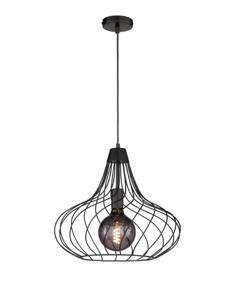 Fischer & Honsel Zwarte hanglamp Perle Ø 40cm 60701