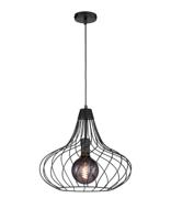 Fischer & Honsel Zwarte hanglamp Perle Ø 40cm 60701