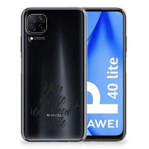 Huawei P40 Lite Siliconen hoesje met naam Heart Smile