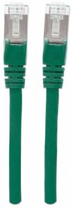 Intellinet 741071 RJ45 Netwerkkabel, patchkabel CAT 6A S/FTP 10.00 m Groen Folie afscherming, Afscherming gevlochten, Afgeschermd, Geschikt voor HDMI,