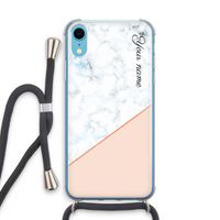 Marmer in stijl: iPhone XR Transparant Hoesje met koord