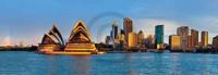 Kunstdruk Shutterstock - Sydney circular quay panorama 95x33cm