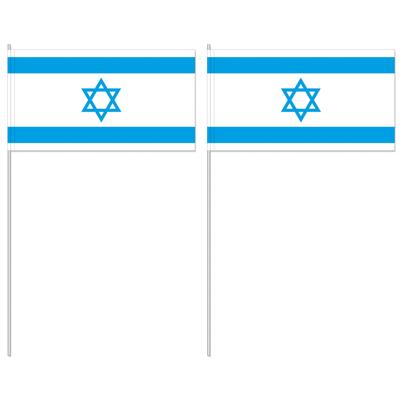 10 zwaaivlaggetjes Israel 12 x 24 cm