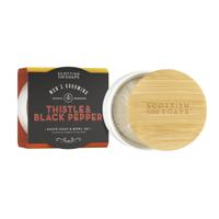 Scottish Fine Soaps Thistle & Black Pepper Shave Soap & Bowl Set 1Stuks