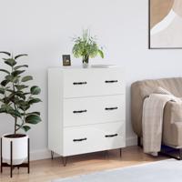 Dressoir 69,5x34x90 cm bewerkt hout hoogglans wit