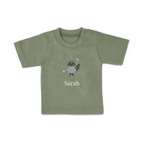 Baby shirt bedrukken - Korte mouw - Groen - 74/80 - thumbnail