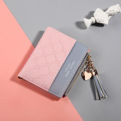 Cute Fashion portemonnee leer lange zip portemonnee munt kaarthouder zacht leer telefoonkaart vrouwelijke koppeling (water roze)