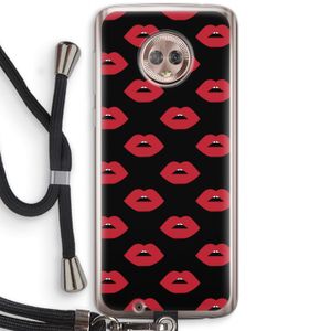 Lips: Motorola Moto G6 Transparant Hoesje met koord