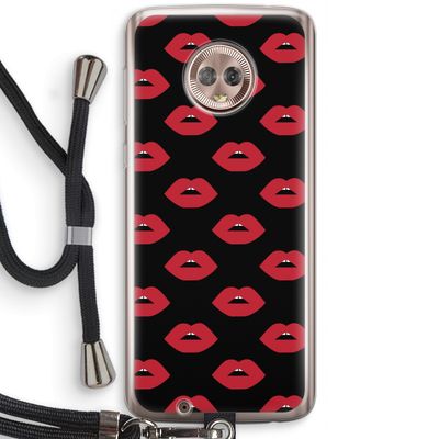 Lips: Motorola Moto G6 Transparant Hoesje met koord