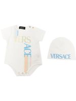 Versace Kids trousseau de naissance à logo imprimé - Blanc