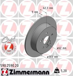 Remschijf Coat Z 590259020