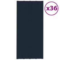 Dakpanelen 36 st 100x45 cm gegalvaniseerd staal antraciet