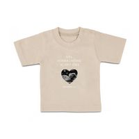 Baby shirt bedrukken - Korte mouw - Beige - 62/68 - thumbnail