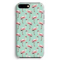 Flamingoprint groen: iPhone 8 Plus Volledig Geprint Hoesje