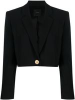 PINKO blazer crop à simple boutonnage - Noir