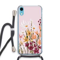 Painted wildflowers: iPhone XR Transparant Hoesje met koord