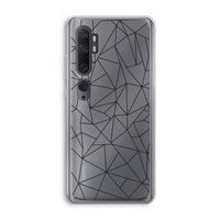 Geometrische lijnen zwart: Xiaomi Mi Note 10 Pro Transparant Hoesje
