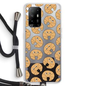 Croissant: Oppo A95 5G Transparant Hoesje met koord