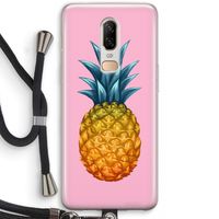 Grote ananas: OnePlus 6 Transparant Hoesje met koord