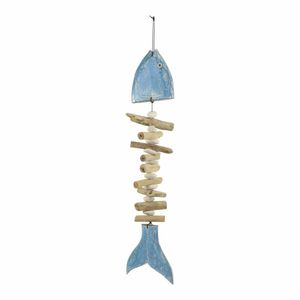 Raam- of Wanddecoratie Vis van Drijfhout Light Bluewash (Model 3)