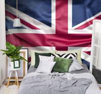 Union jack vlag stad fotobehang