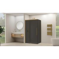 Van Rijn Products ST09 Schuifdeur tbv hoekcabine - 180x200cm - grijs rookglas - soft-close - Messing Geborsteld ST09350180GRSB Van Rijn Products ST09 Schuifdeur tbv hoekcabine - 180x200cm - grijs rookglas - soft-close - Messing Geborsteld ST09350180GRSB