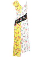 MSGM robe mi-longue à fleurs - Blanc - thumbnail