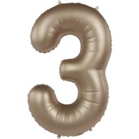 Folieballon Cijfer 3 Starlight Gold (86cm)