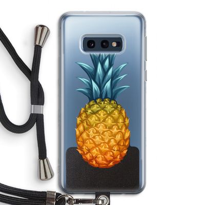 Grote ananas: Samsung Galaxy S10e Transparant Hoesje met koord
