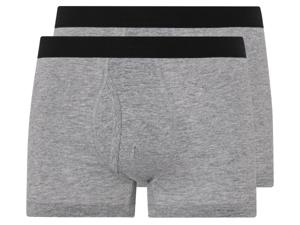LIVERGY 2 heren boxers (XXL, Grijs)
