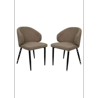 Eetkamerstoel Yuna - Taupe - Set van 2