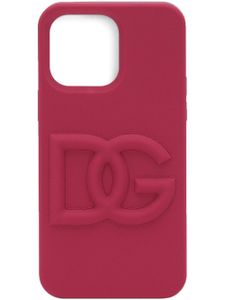 Dolce & Gabbana coque d'iPhone 14 Pro Max à logo embossé - Rose