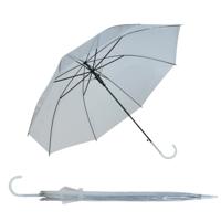 Transparante bruiloft paraplu - 2x - kunststof handvat - D93 x H72 cm - doorzichtig