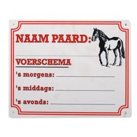 Bord: paard/voerschema