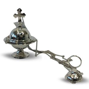 Hangende Wierookbrander Nikkel (10 cm)
