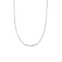 Ketting Paperclip platte buis zilver 2.5 mm, 50 cm
