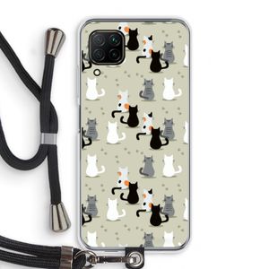 Katten: Huawei P40 Lite Transparant Hoesje met koord