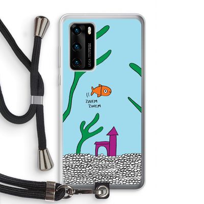 Aquarium: Huawei P40 Transparant Hoesje met koord