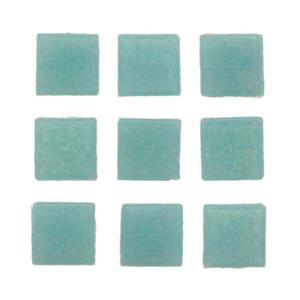 Glorex mozaiek steentjes/tegeltjes - vierkant - 280x stuks - turquoise - 1 x 1 cm