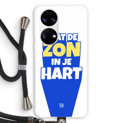 Laat de zon in je hart: Huawei P50 Transparant Hoesje met koord