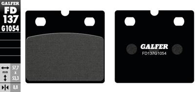 GALFER Brake pad fd137 g1054 organic