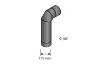 Harvia | Hoekstuk Kachelpijp 90° - Ø115 mm Gelakt Staal