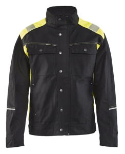 Blåkläder Jack. Ongevoerd Visible 40951370 | Zwart/High-Vis Geel | Maat XL - 7330509534700