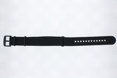 Horlogeband Certina C0326073805100A / C604023343 Onderliggend Nylon/perlon Zwart 21mm