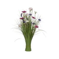 Kunstgras everlands met bloemen 70cm assorti