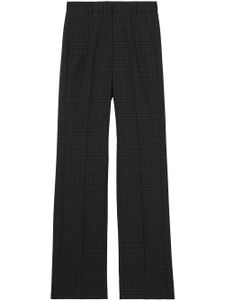 Burberry pantalon en laine à carreaux - Noir